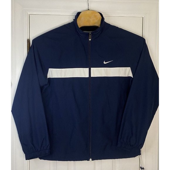Nike Other - Y2K Nike Mens Windbreaker Jacket Embroidery Blue White Large